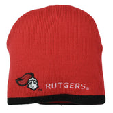 Rutgers Scarlet Knights NCAA Team Logo Red & Black Reversible Knit Beanie Winter Hat